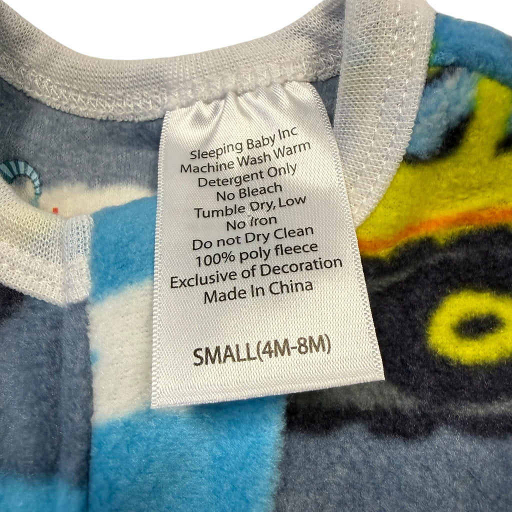 Sleeping Baby Zipadee-Zip Fleece Transition Swaddle – Construction Print Small - Ready Kids Canada