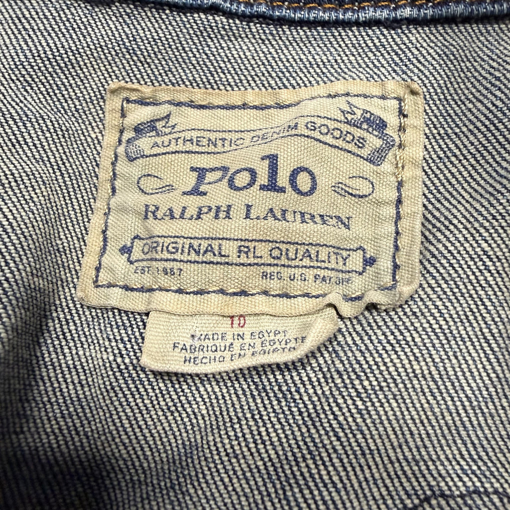 Polo Ralph Lauren Vintage Patches Jean Jacket Youth Medium 8-10