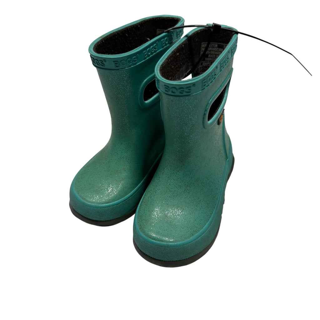 Bogs Skipper Glitter Teal Little kid Size 5 Rubber Rain Boot - Ready Kids Canada
