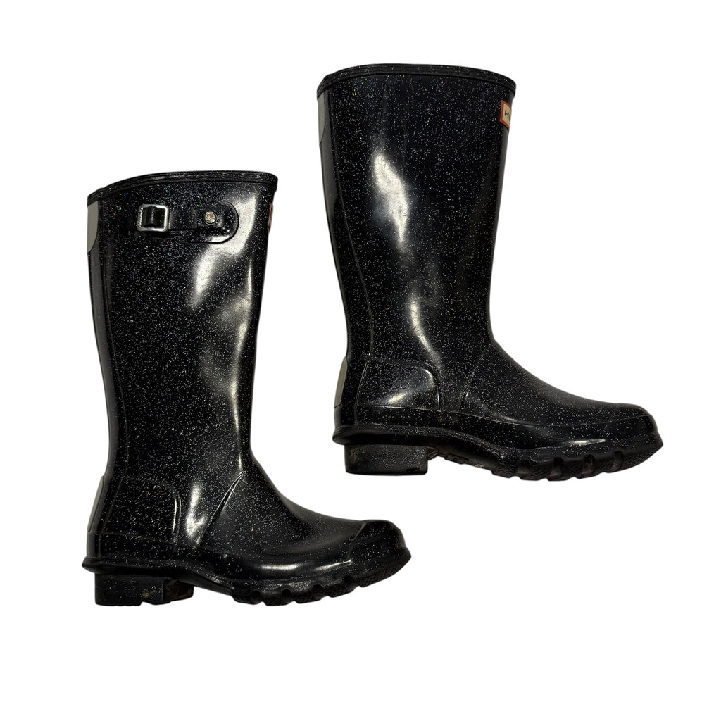 Hunter Kids' Original Classic Gloss Sparkle Rain Boots Big Kid Size 2 Boy /3 Girl - Ready Kids Canada
