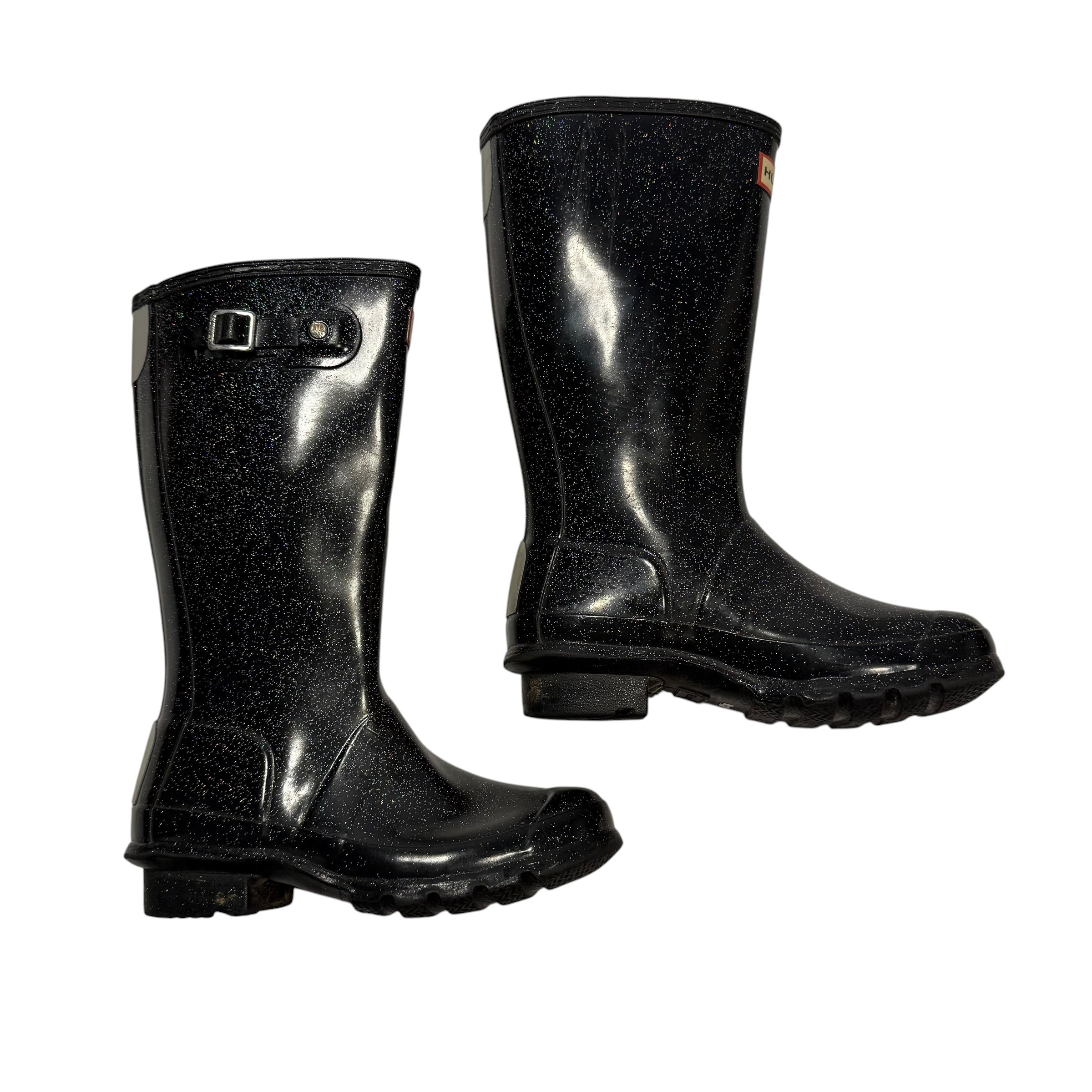 Hunter Kids' Original Classic Gloss Sparkle Rain Boots Big Kid Size 2 Boy /3 Girl - Ready Kids Canada