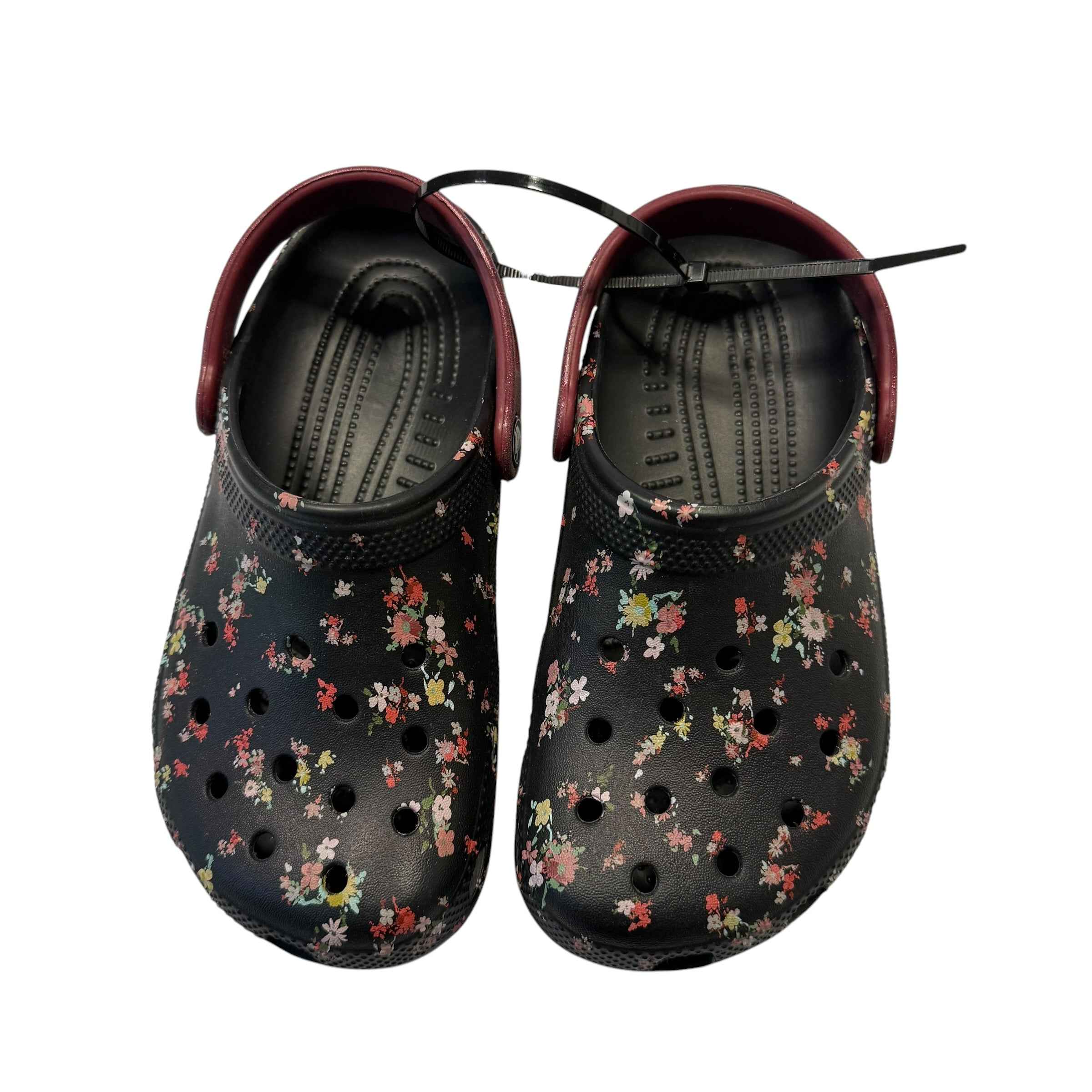 Crocs Kids' Classic Ditsy Floral Waterproof Clogs - Black - Size J3 Big Kid - Ready Kids Canada
