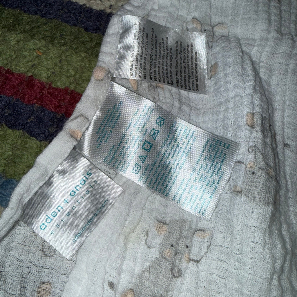 Aden & Anais car seat canopy muslin cover breathable with snap tabs