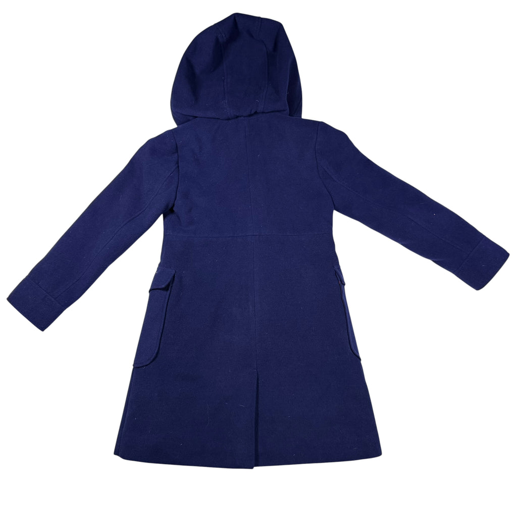 Tommy Hilfiger Girls Hooded Wool Blend Coat - Navy - Size M (10-12) - Ready Kids Canada