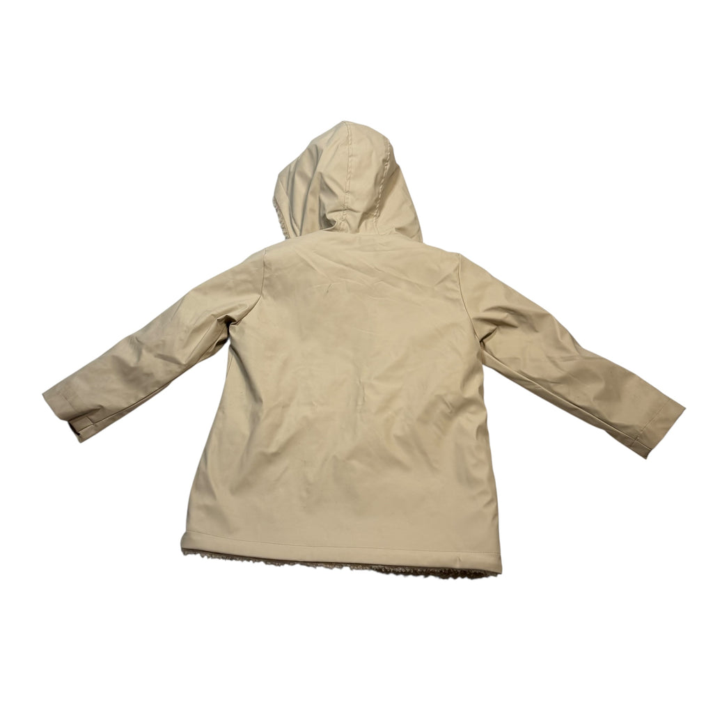 Liv & Lottie Size 6 Sherpa Lined Rain Jacket Coat Cream