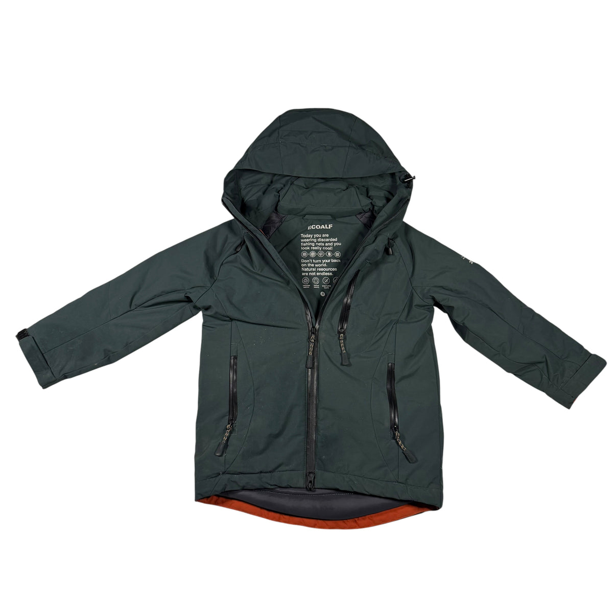 Ecoalf Kids Hooded Padded Jacket Size 4 Years Green - Ready Kids Canada