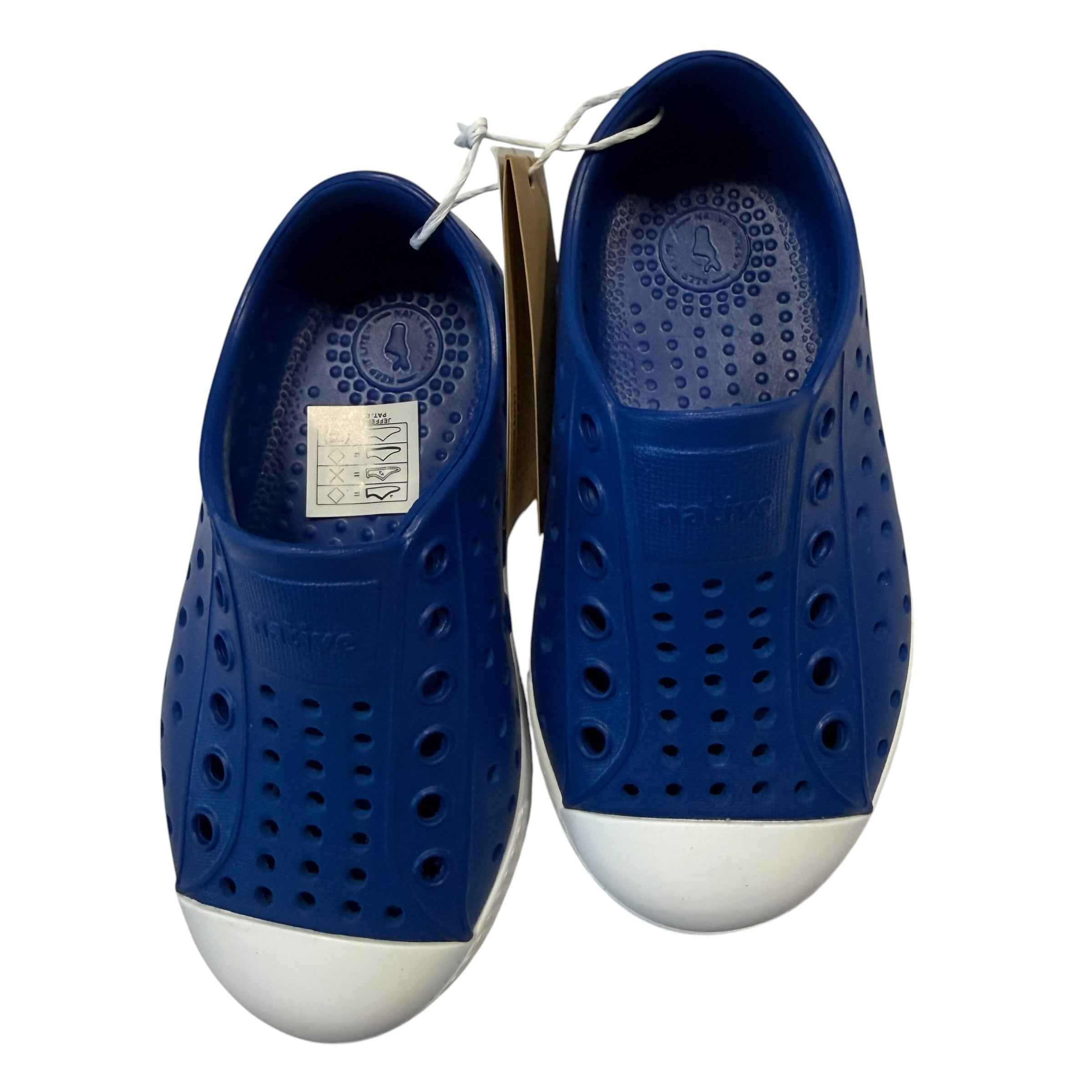 NIB Native Shoes Kids Jefferson Slip-On Sneakers – Blue – Size Child 7 (C7) - Ready Kids Canada