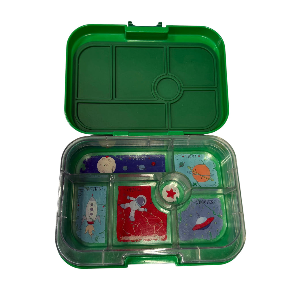 Yumbox Kids Bento Lunch Box Set: 6-Compartment Original (Green) and 4-Compartment Panino (Blue) - Ready Kids Canada