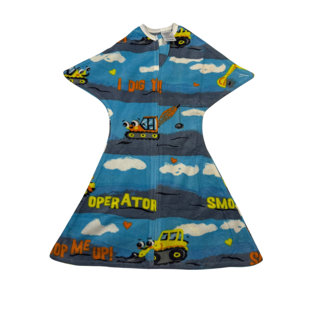 Sleeping Baby Zipadee-Zip Fleece Transition Swaddle – Construction Print Small - Ready Kids Canada