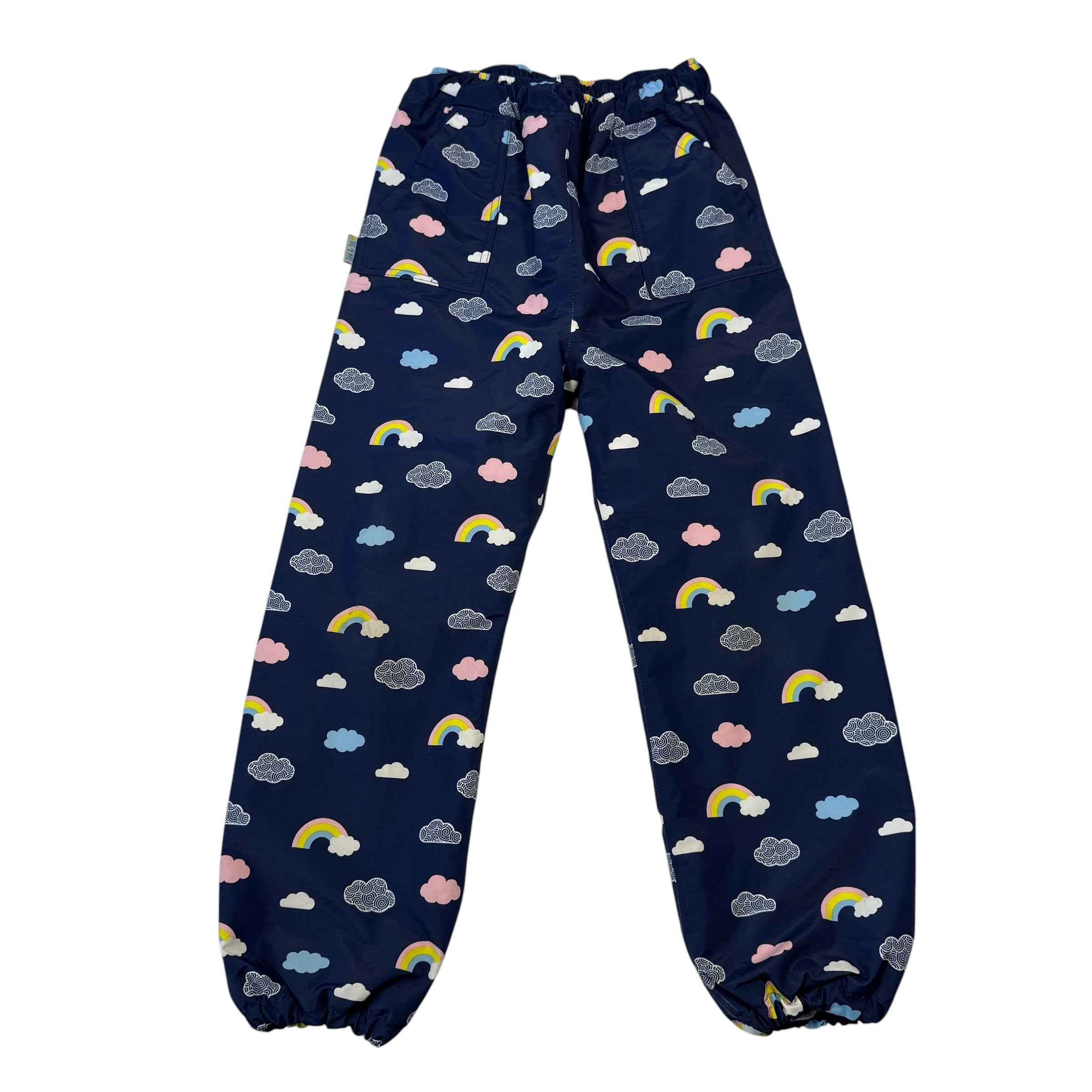 Jan & Jul 8T Navy Rainbow Cloud Rain Pants - Ready Kids Canada
