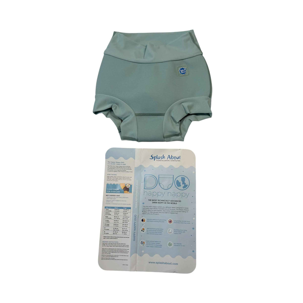 Splash About Happy Nappy Duo Reusable Advanced Swim Diaper - Pistachio Light Green, Size 4XL (4-5 Years) - Ready Kids Canada