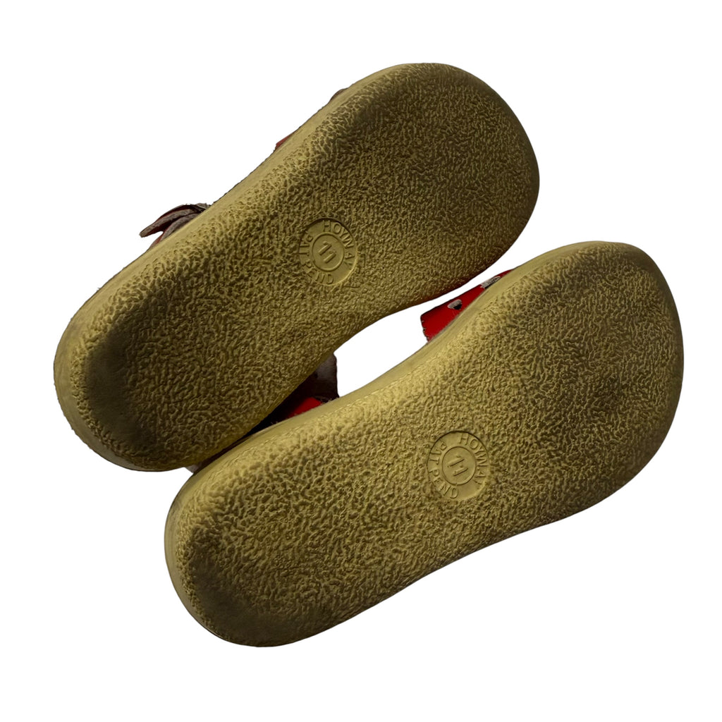Salt-Water Sandals Sun-San Sweetheart Leather Sandal in Red (Size 11 Little Kids) - Ready Kids Canada