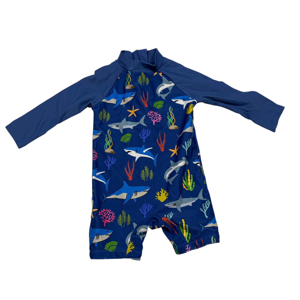 Up and Fast Swim Suit Sharks Blue 3-6 months