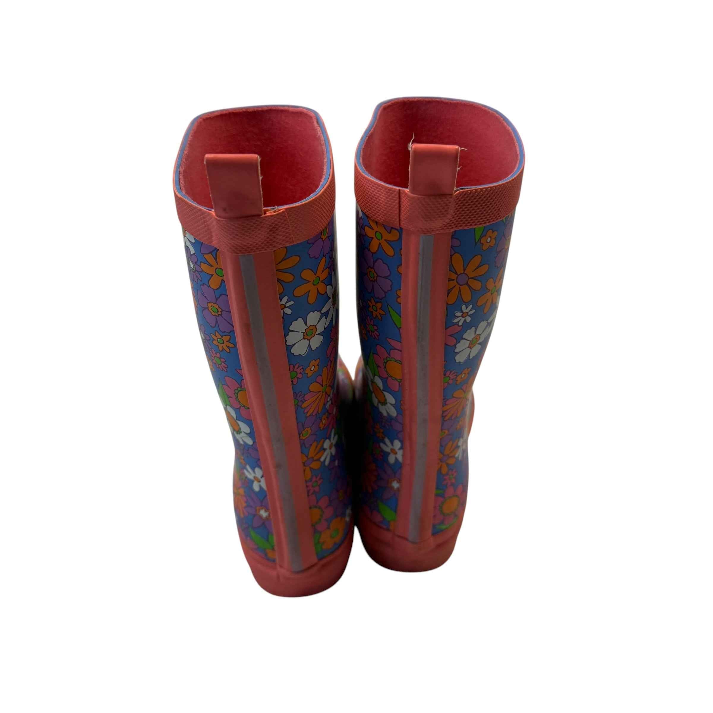 Hatley Retro Floral Big Kid Girls Size 4 Rain Boots
