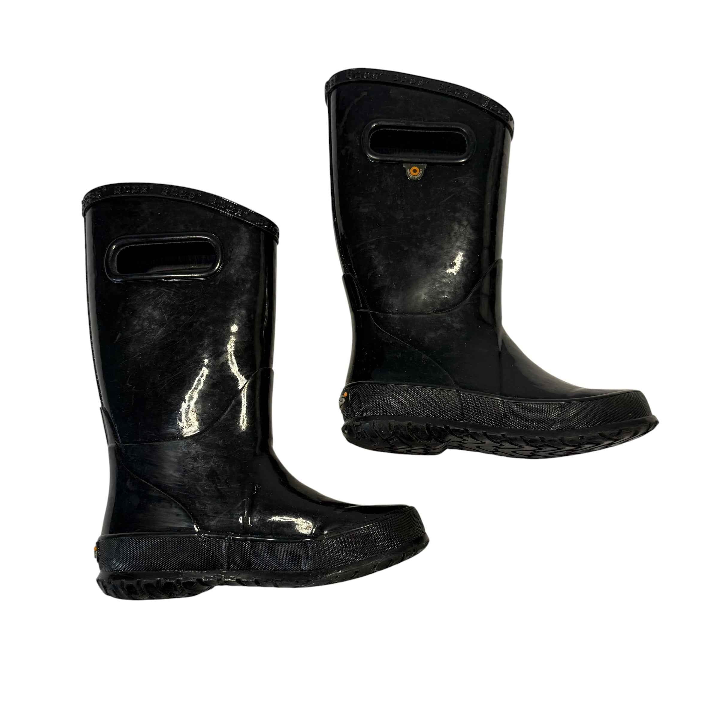 Bogs rain boots black size 11 littBogs Kids' Rainboot Solid Waterproof Lightweight Rubber Boots - Black, Size 11 Little Kid - Ready Kids Canada