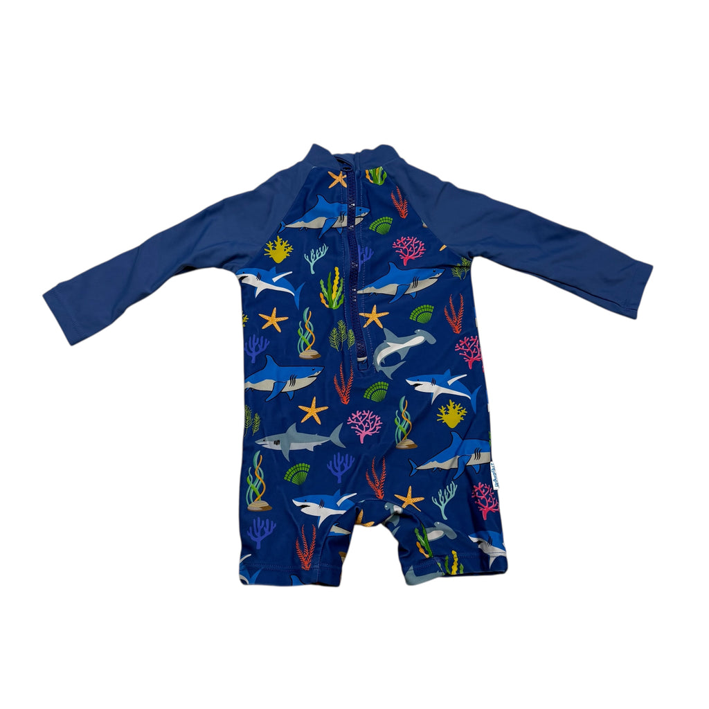 Up and Fast Swim Suit Sharks Blue 3-6 months