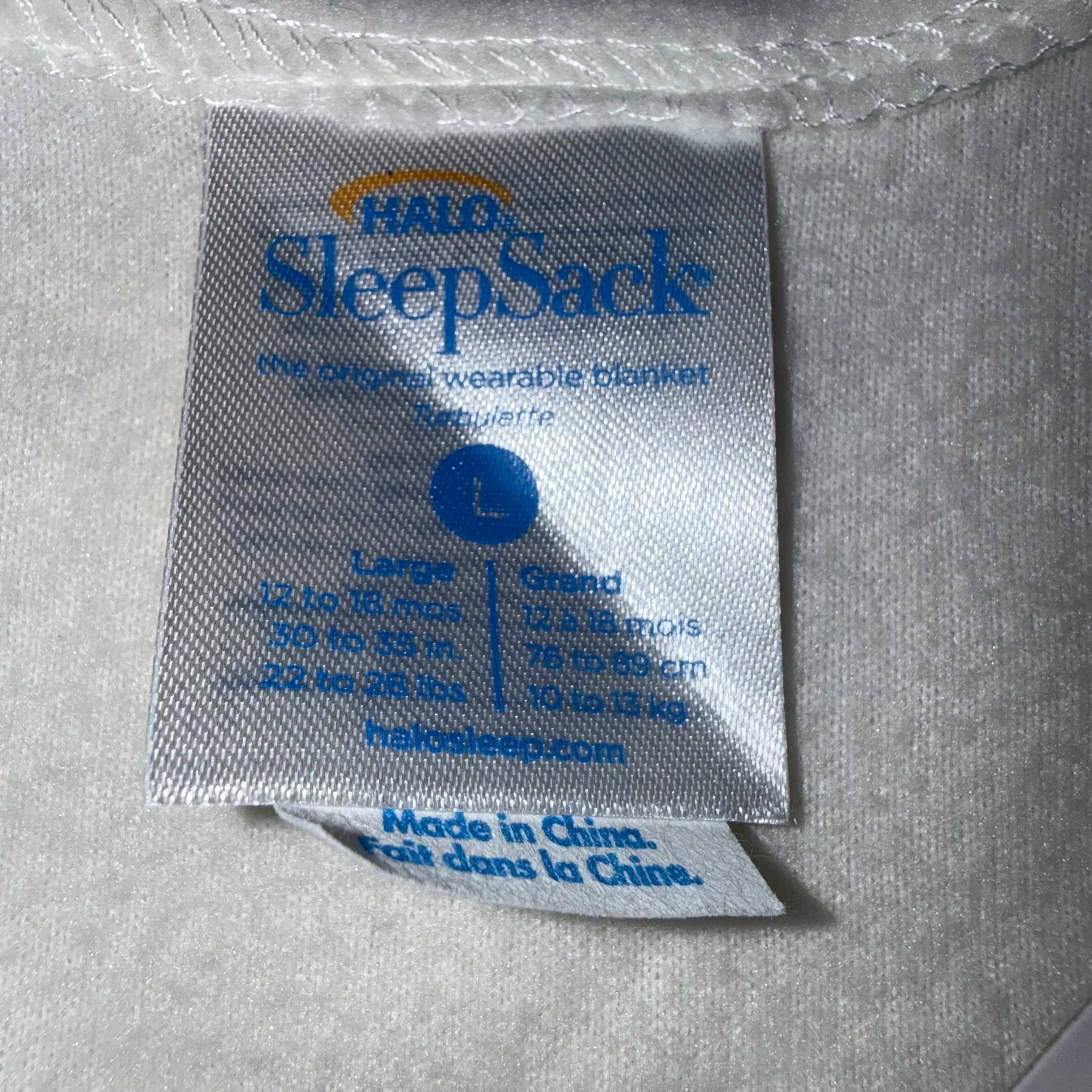 New HALO SleepSack Large 12-18 Months Cream Stars - Ready Kids Canada