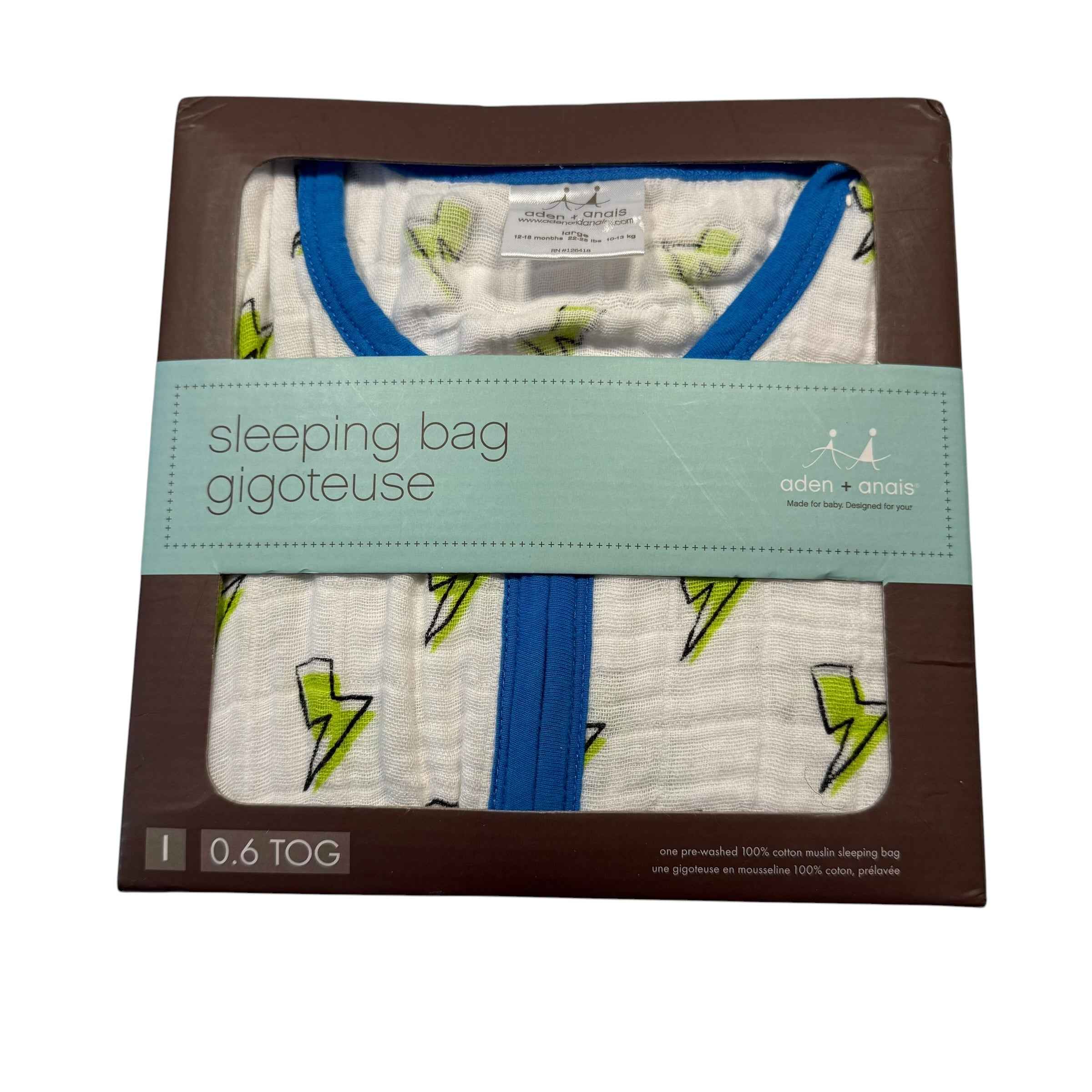 aden + anais Classic Sleeping Bag - Large (12-18 Months) - 0.6 TOG - Ready Kids Canada