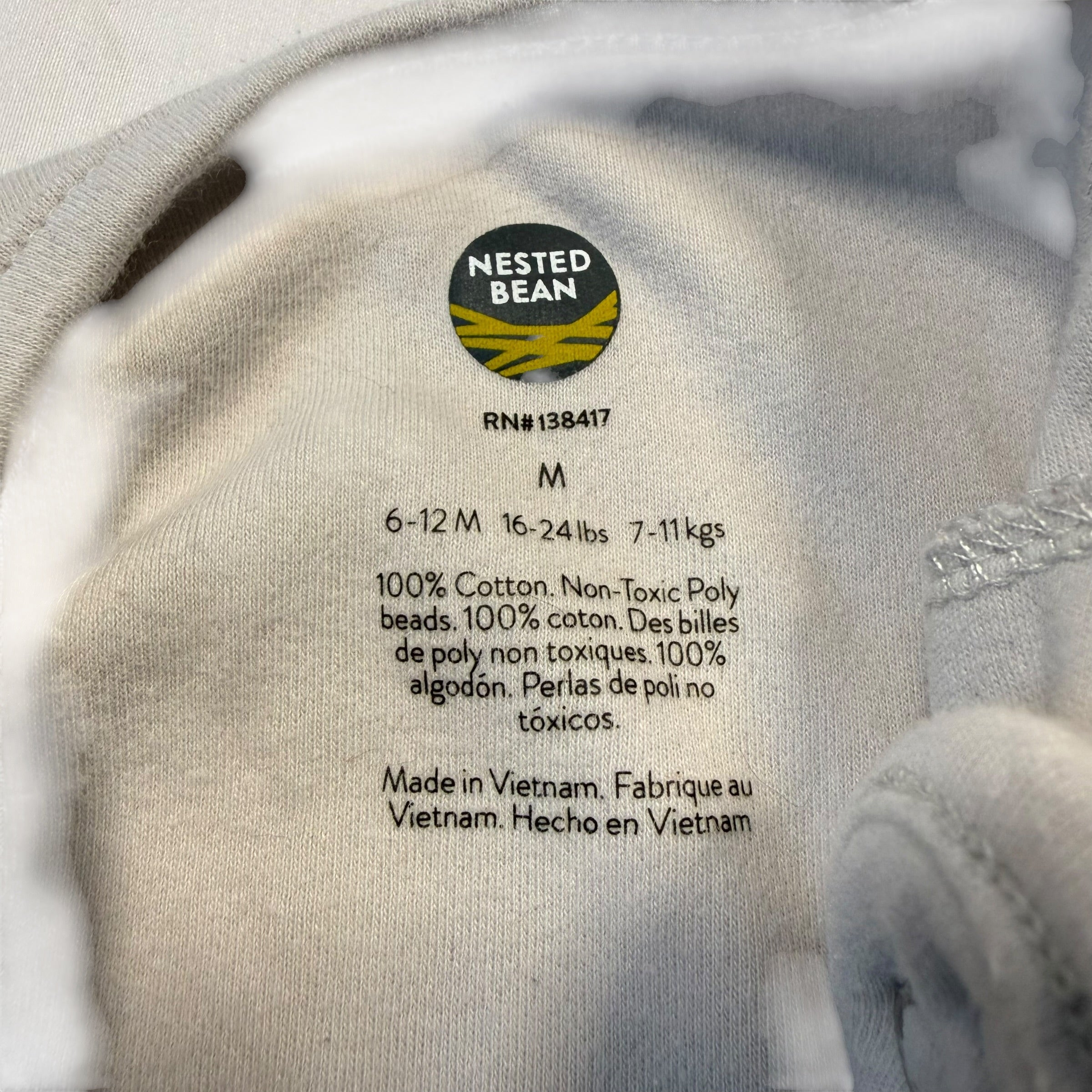 Nested Bean Zen Sack Classic – Chick Design (Size M, 6-12 Months) - Ready Kids Canada