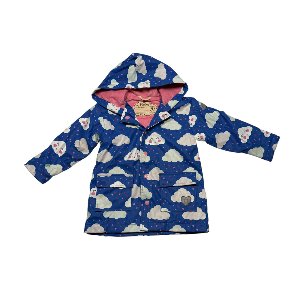 Hatley Size 4 Clouds Kids Rain Jacket Lined - Ready Kids Canada