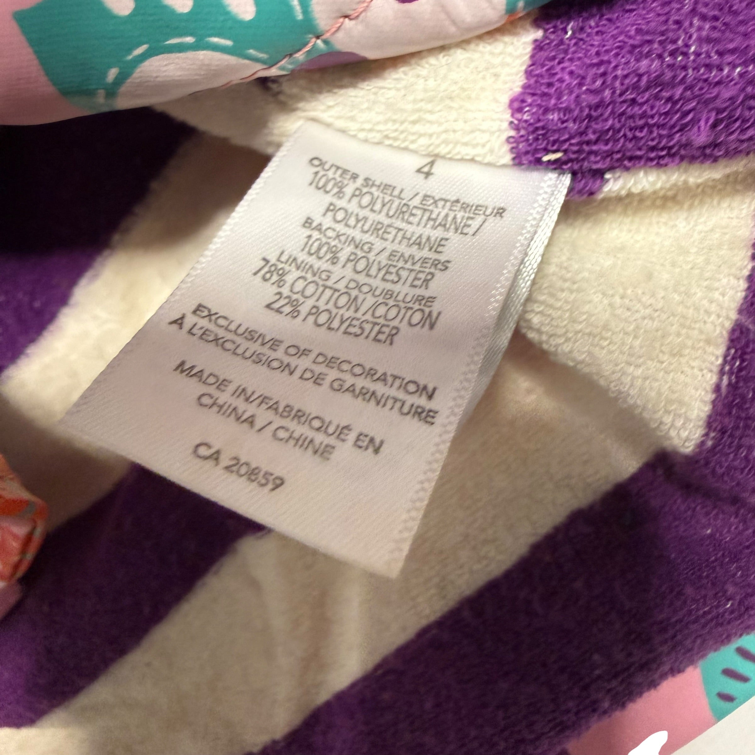 Hatley Kids Size 4 Owl Rain Jacket Pink - Ready Kids Canada