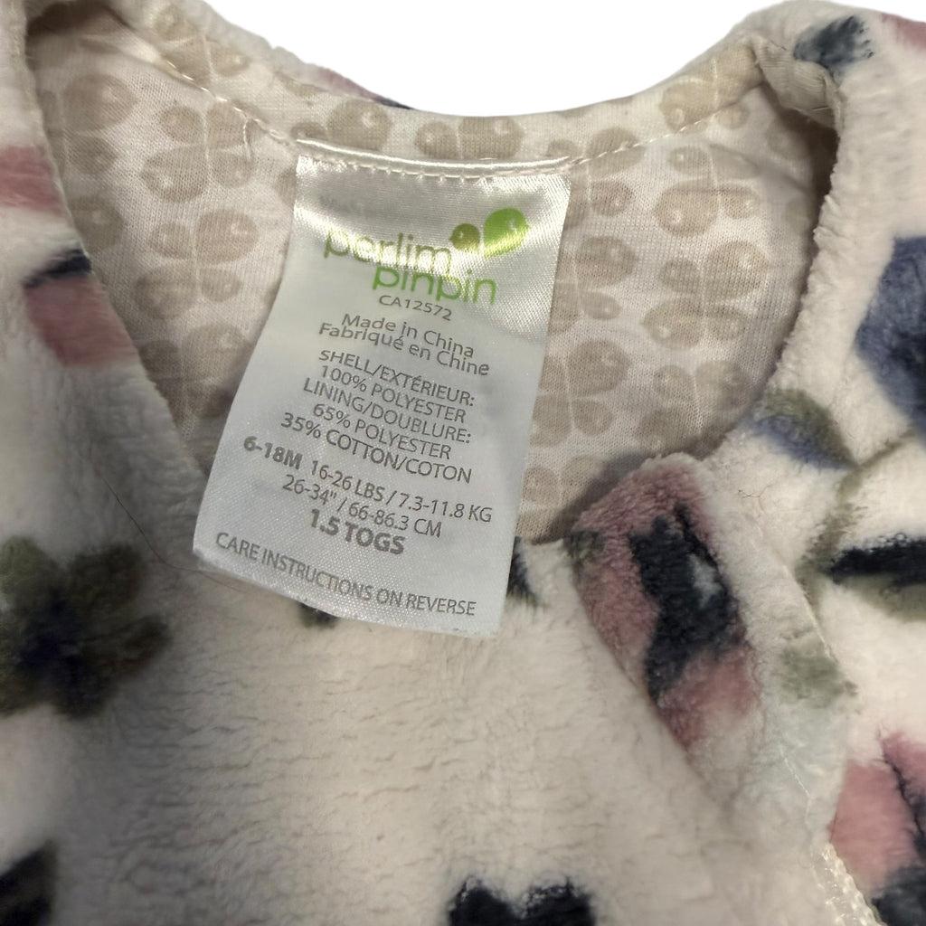 Perlim Pinpin 6-18 Month Plush Sleep Sack fleece 1.5 TOG - Ready Kids Canada