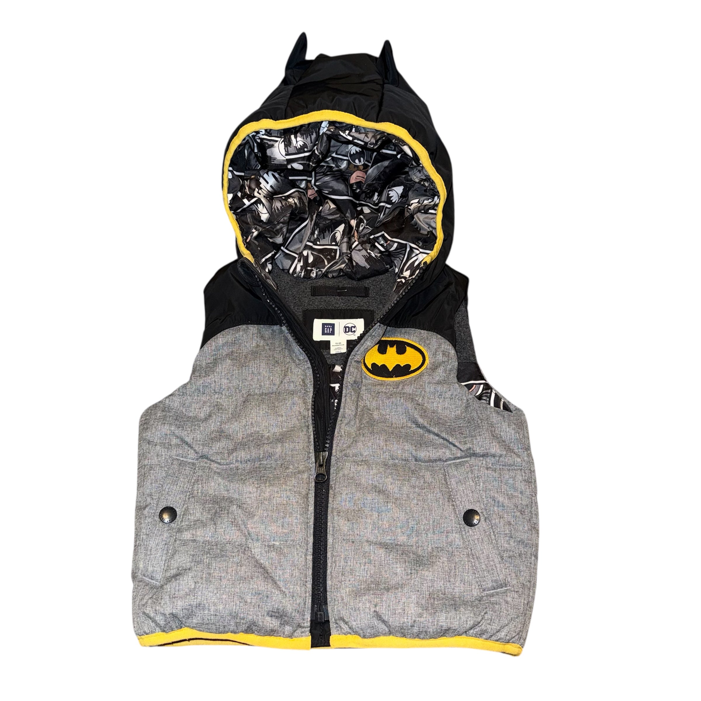 Baby GAP vest Batman 18-24 months toddler puffer vest
