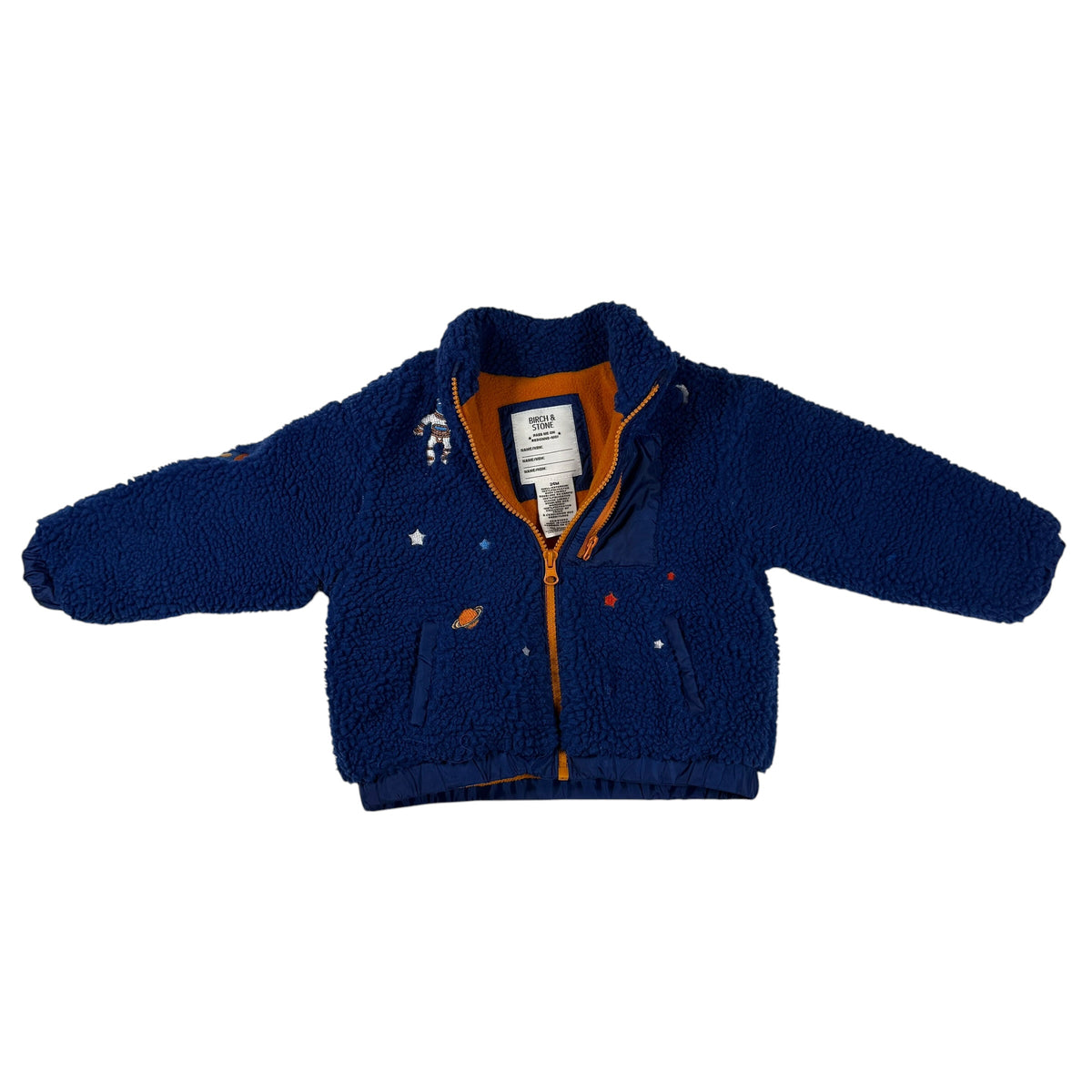 Birch & Stone Sherpa Fleece Jacket - Navy Space Theme - 24 Months - Ready Kids Canada