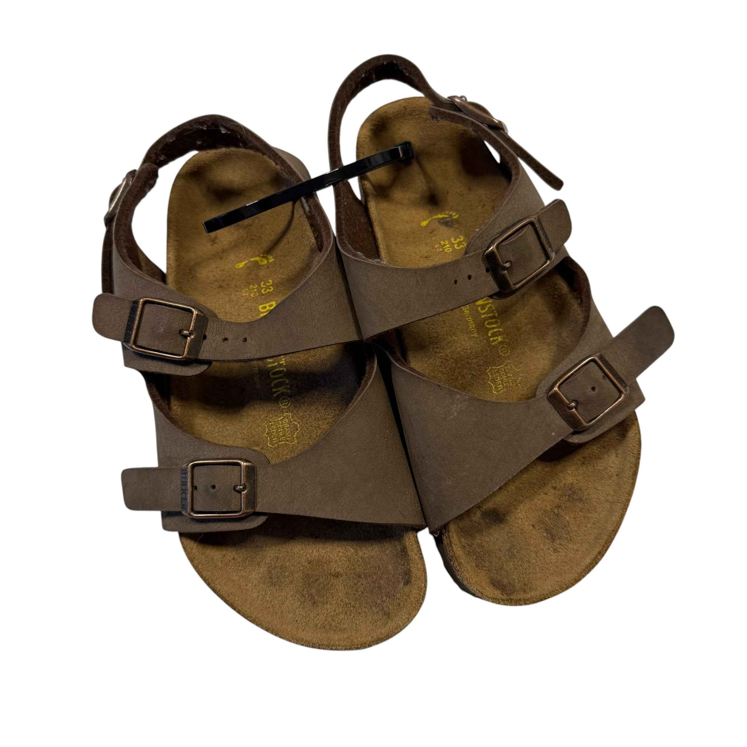 BIRKENSTOCK Kids Milano Birkibuc Ankle-Strap Sandal - Mocha Brown, Size US 2 Big Kids (EU 33) - Ready Kids Canada