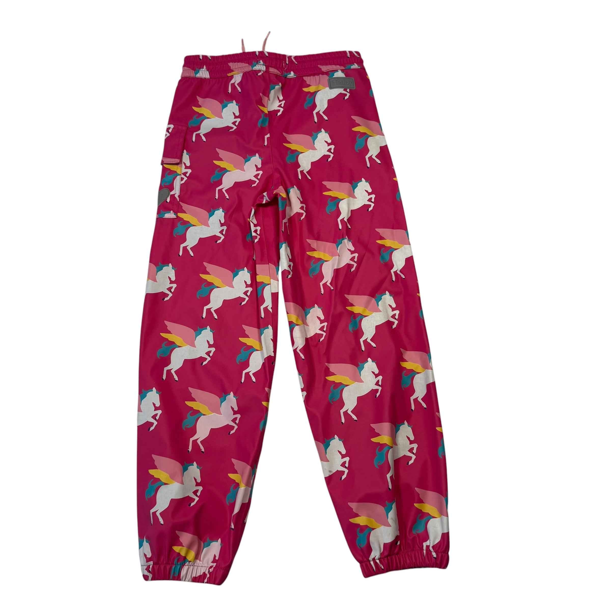 EUC Hatley Kids Pink Pegasus Rain Pants – Size 7 - Ready Kids Canada