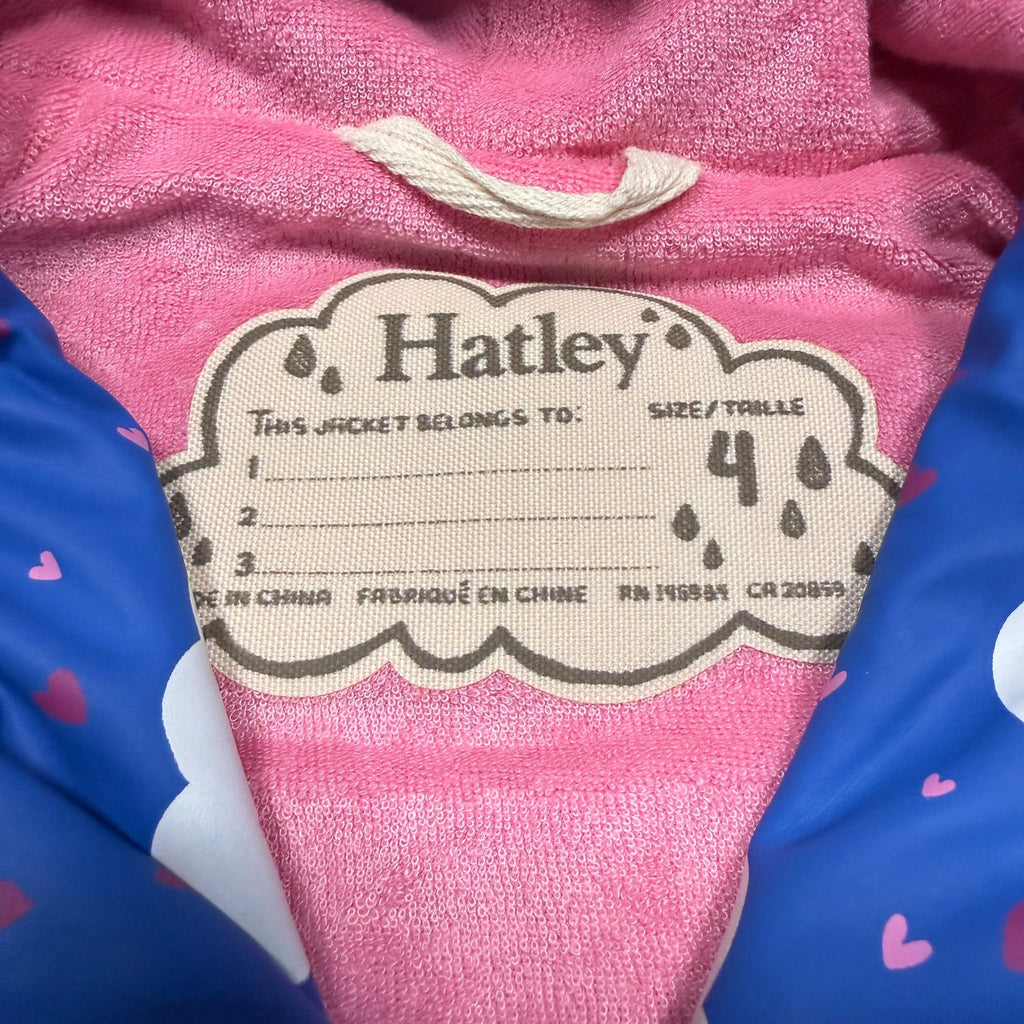 Hatley Size 4 Clouds Kids Rain Jacket Lined - Ready Kids Canada