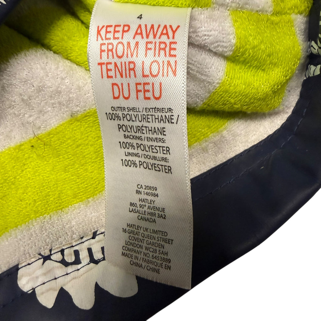 Hatley Zippered Size 4 Lined Dinosaur Rain Jacket Navy - Ready Kids Canada
