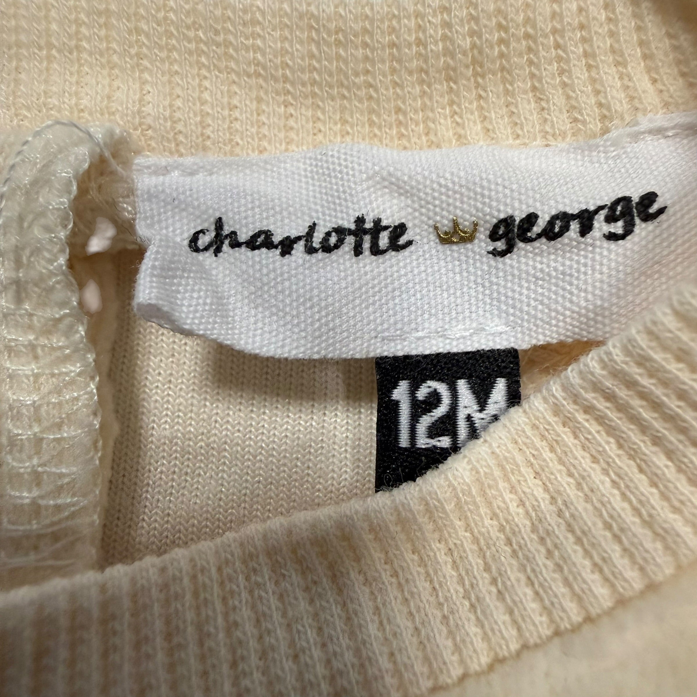 Charlotte & George Princess Print Sweatshirt - Cream (Size 12 Months) - Ready Kids Canada