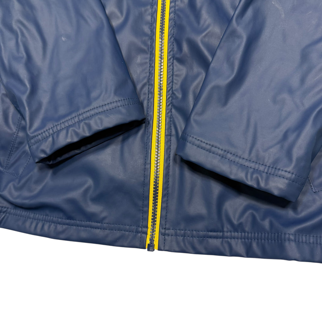 Hatley Zippered Lined Rain Jacket Size 7/8 Kids Navy - Ready Kids Canada