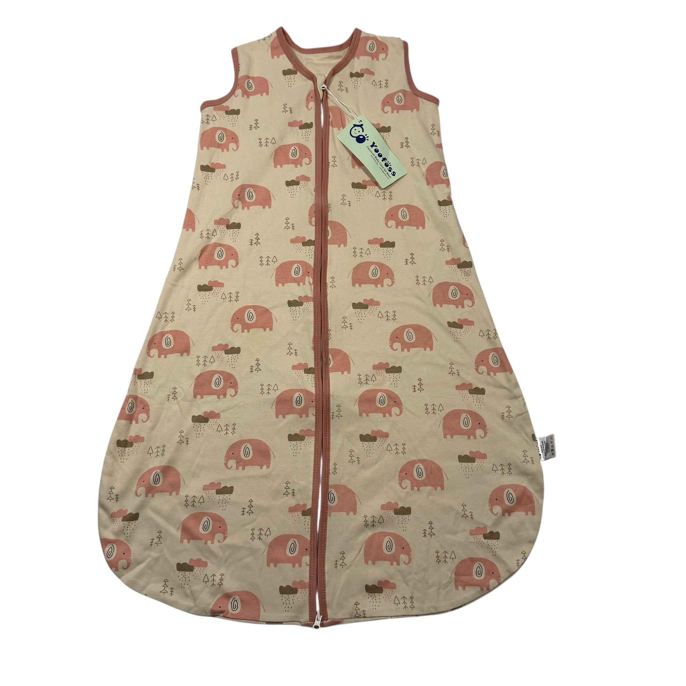 Yoofoss Baby Sleep Sack - Large (12-18 Months) Pink Elephants