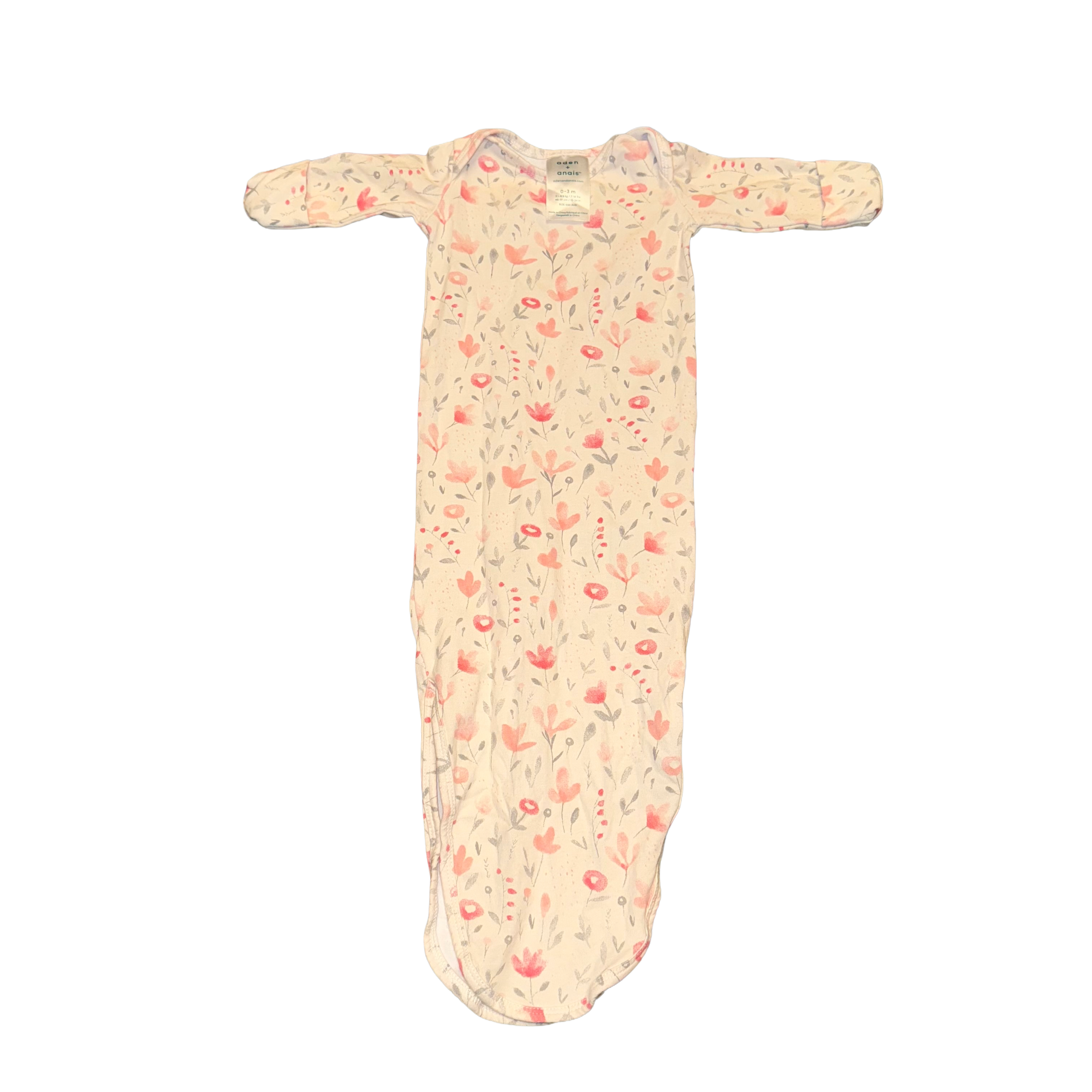 Aden and Anais knotted sleep gown 0-3 months