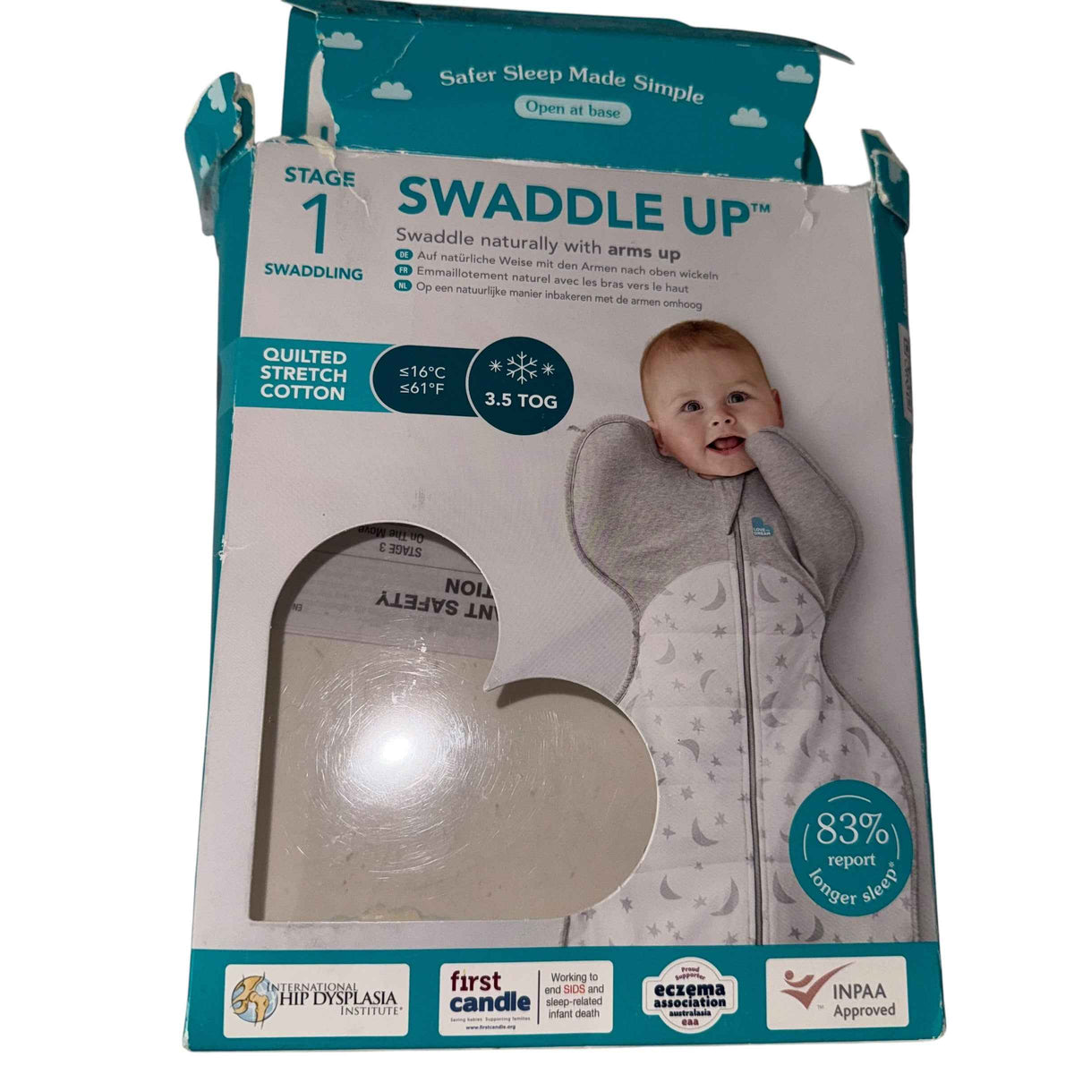 Love to Dream Swaddle Up Extra Warm Sleep Sack – Blush Pink Heart Quilting (Medium, 3.5 TOG) - Ready Kids Canada