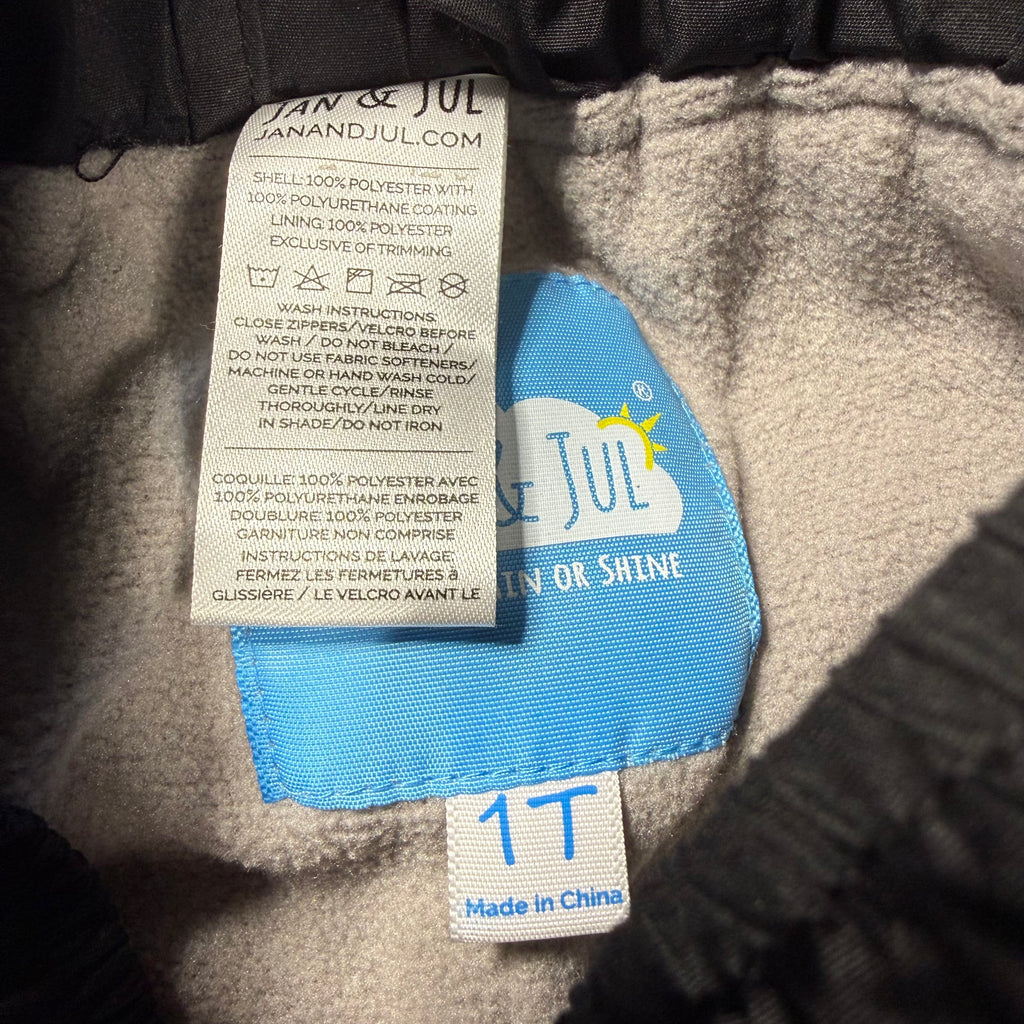 Jan & Jul Cozy-Dry Fleece-Lined Waterproof Rain Pants Size 1T - Ready Kids Canada