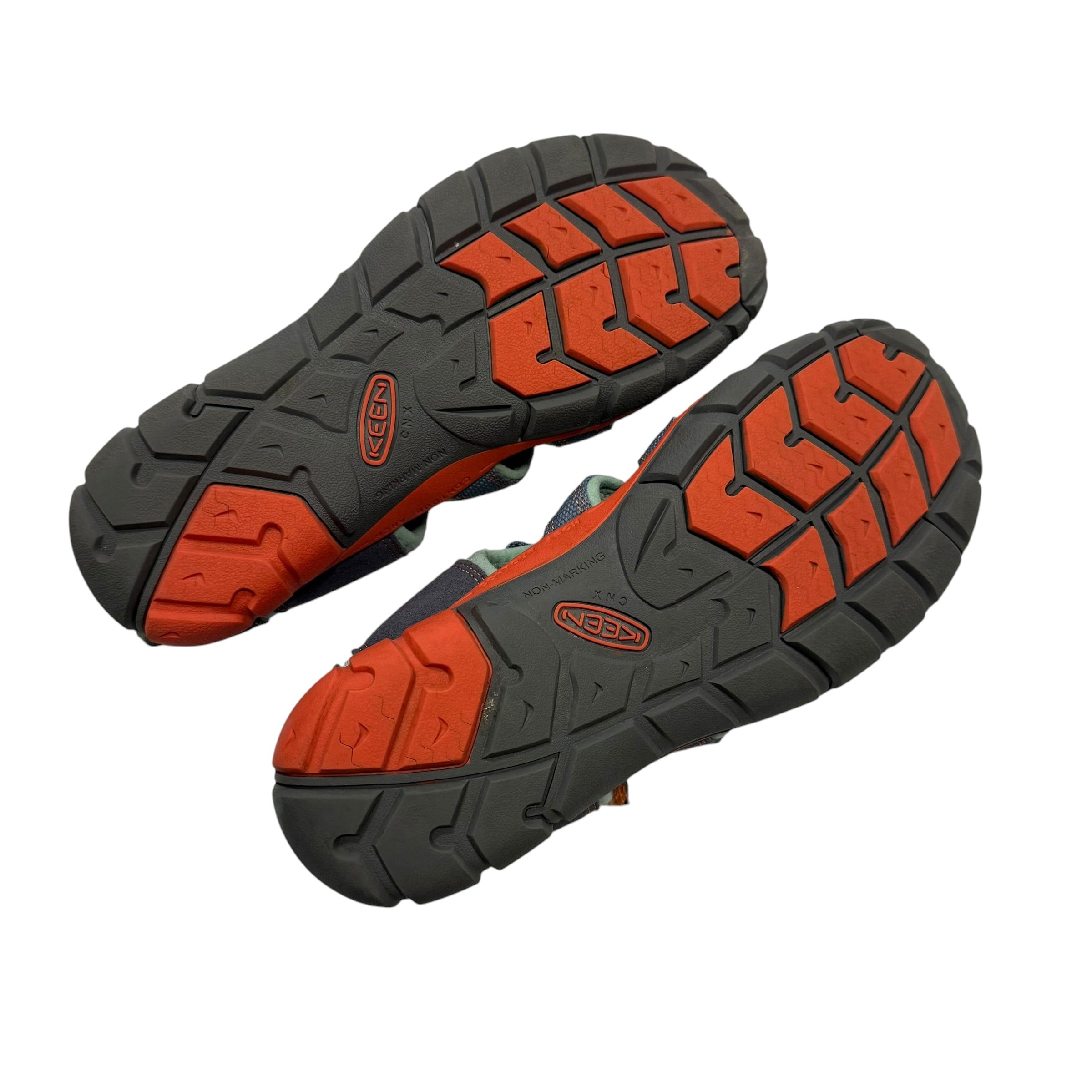 Keen Big Kids' Size 5 Seacamp II CNX Sandals Gray, Blue, Orange - Ready Kids Canada