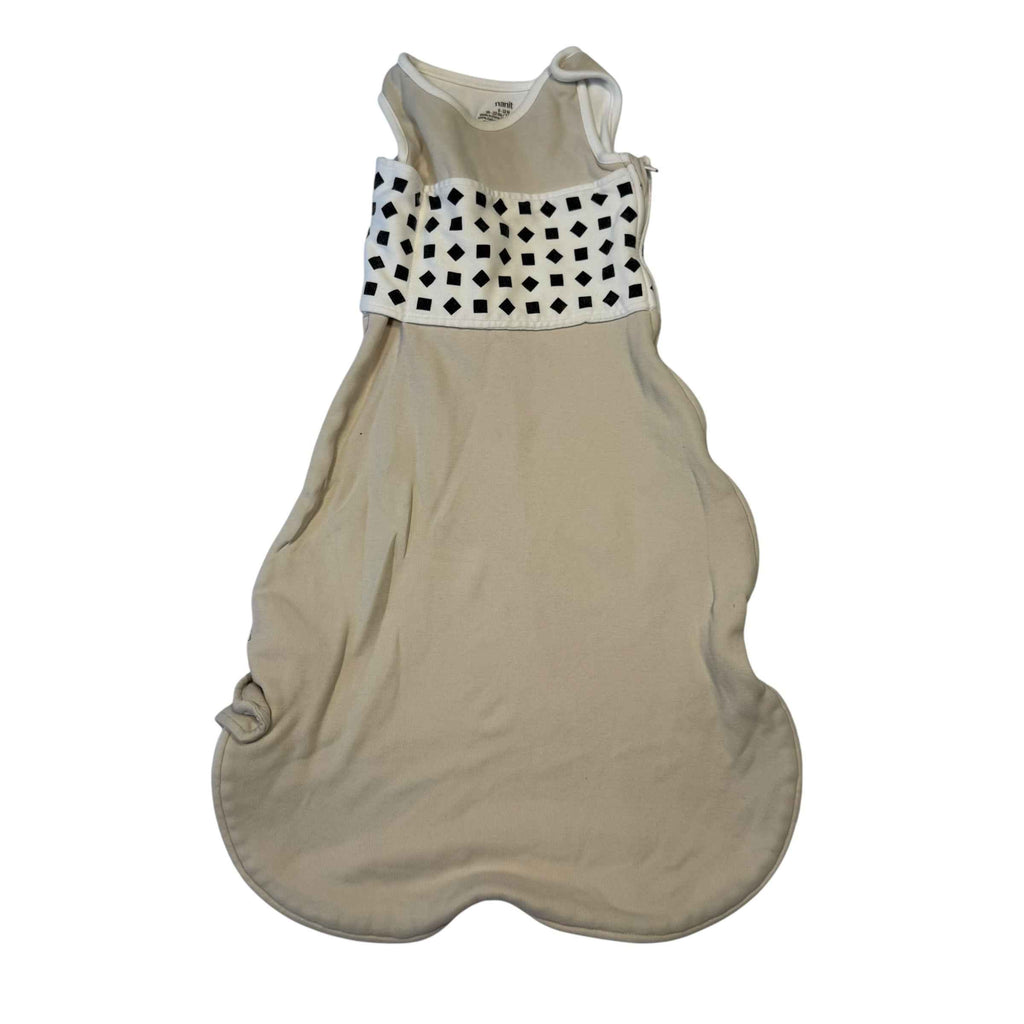 Nanit Breathing Wear Baby Sleeping Bag Sleep Sack - Khaki Beige Grid - Size 6-12 Months - Ready Kids Canada