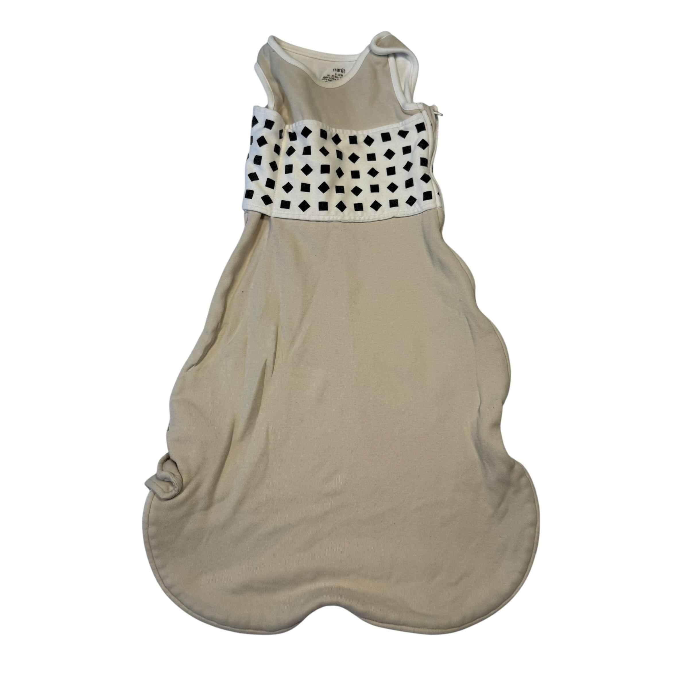 Nanit Breathing Wear Baby Sleeping Bag Sleep Sack - Khaki Beige Grid - Size 6-12 Months - Ready Kids Canada