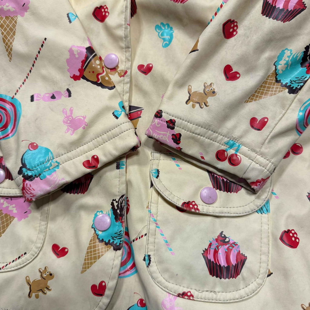 Hatley Cupcakes and Sweets Rain Jacket Toddler Size 3