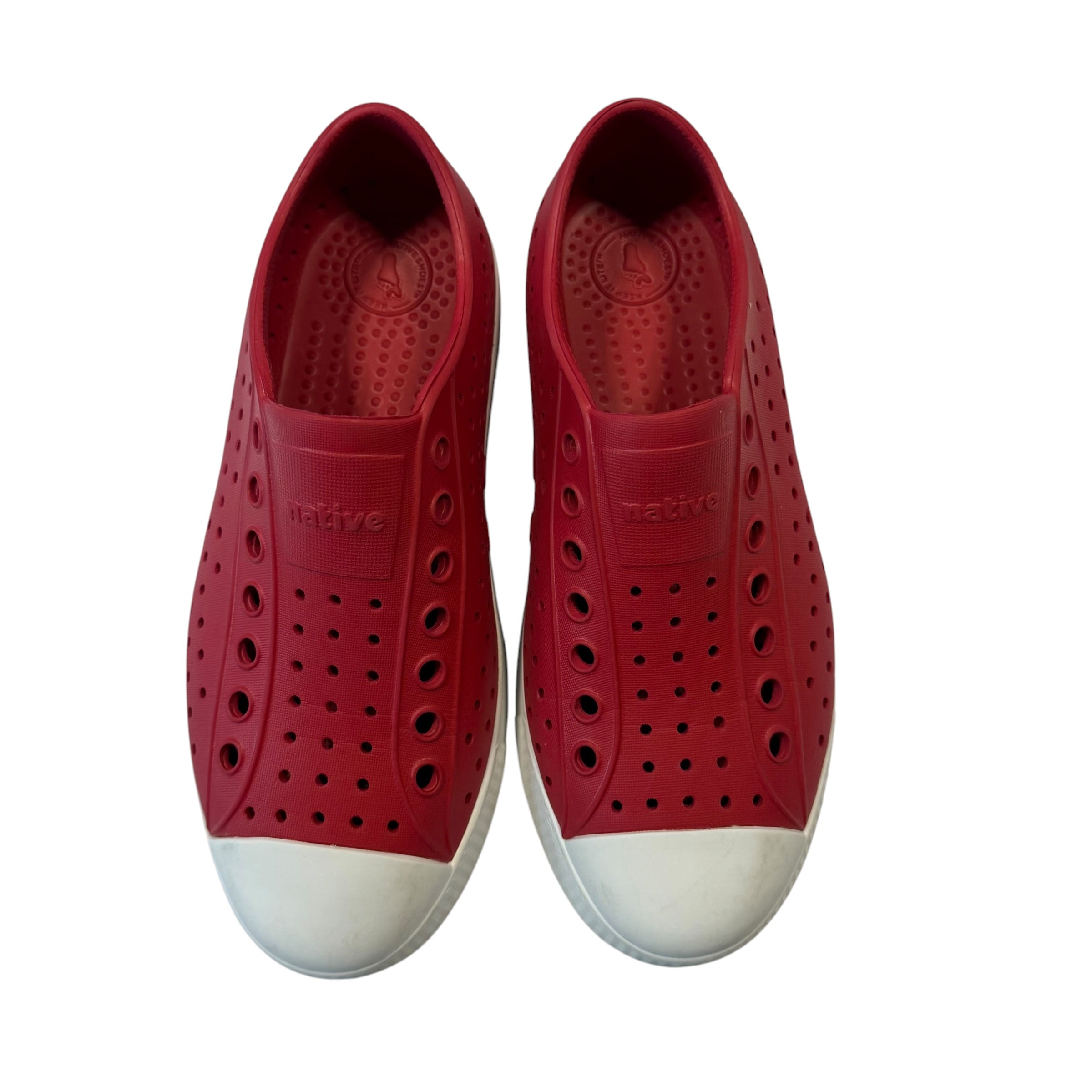 Native Shoes Adult Jefferson Waterproof Slip-On Sneakers - Torch Red - Men's 5 / Women's 7 - Ready Kids Canada
