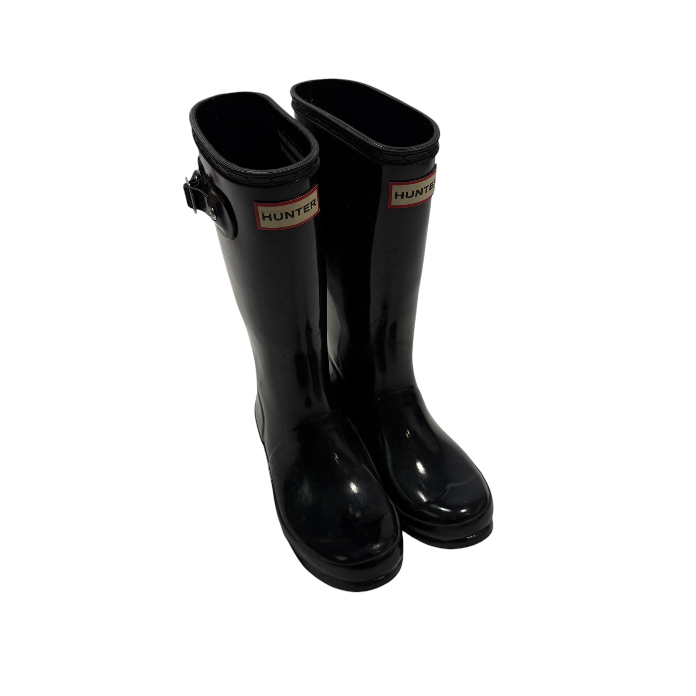 Hunter Black Rain Boots Gloss Big Kid Size 2 - Ready Kids Canada