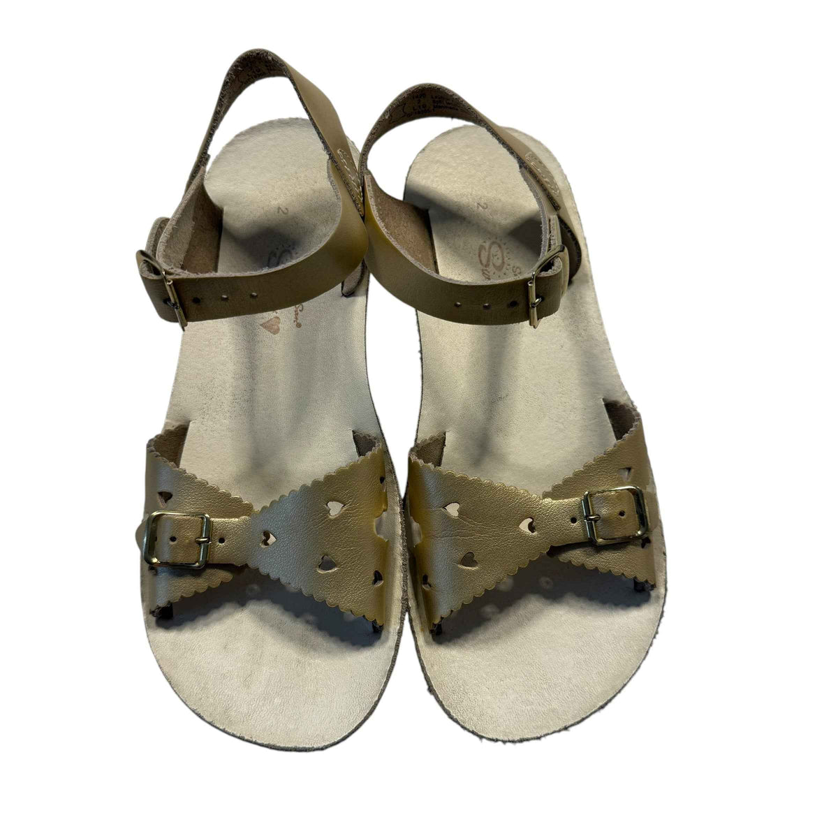 Salt Water Gold Sweetheart Sandals Big Kid Size 2 - Ready Kids Canada