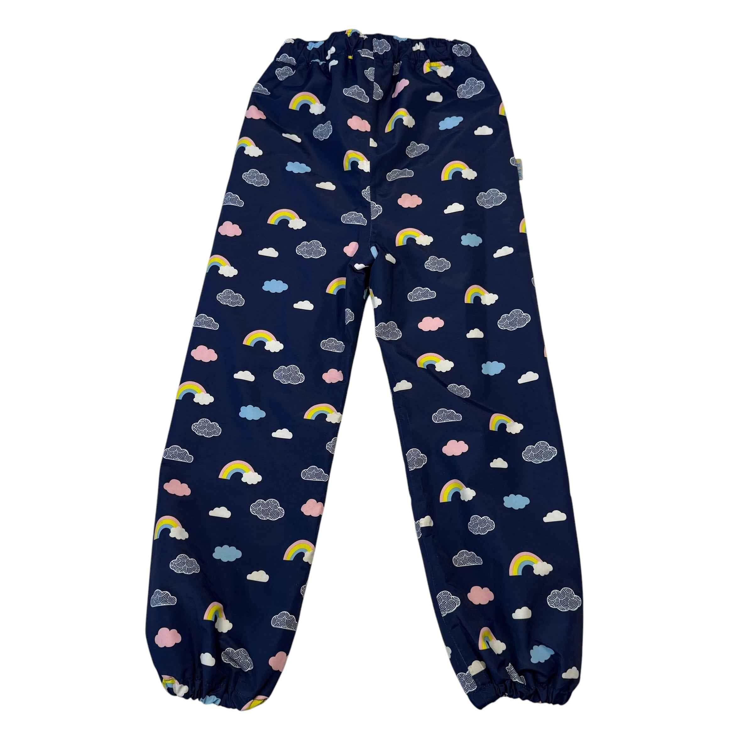 Jan & Jul 8T Navy Rainbow Cloud Rain Pants - Ready Kids Canada