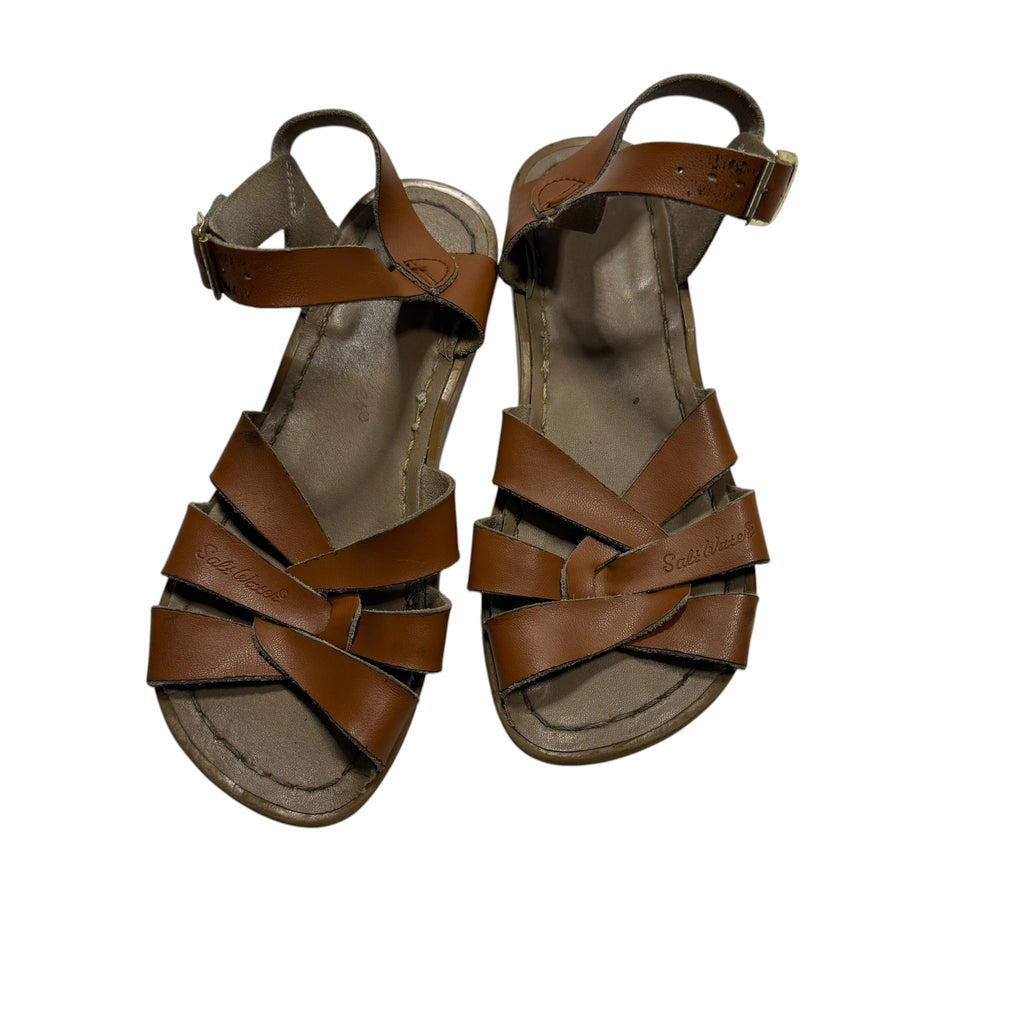 Saltwater Original Tan Size 2 Sandals - Ready Kids Canada