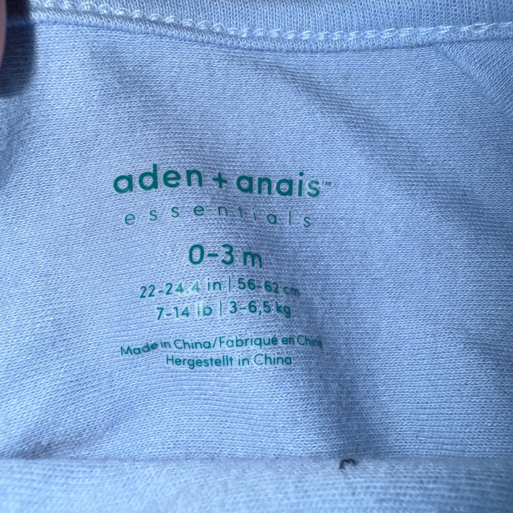 Aden & Anais swaddle sleep sack 0-3 months muslin cotton