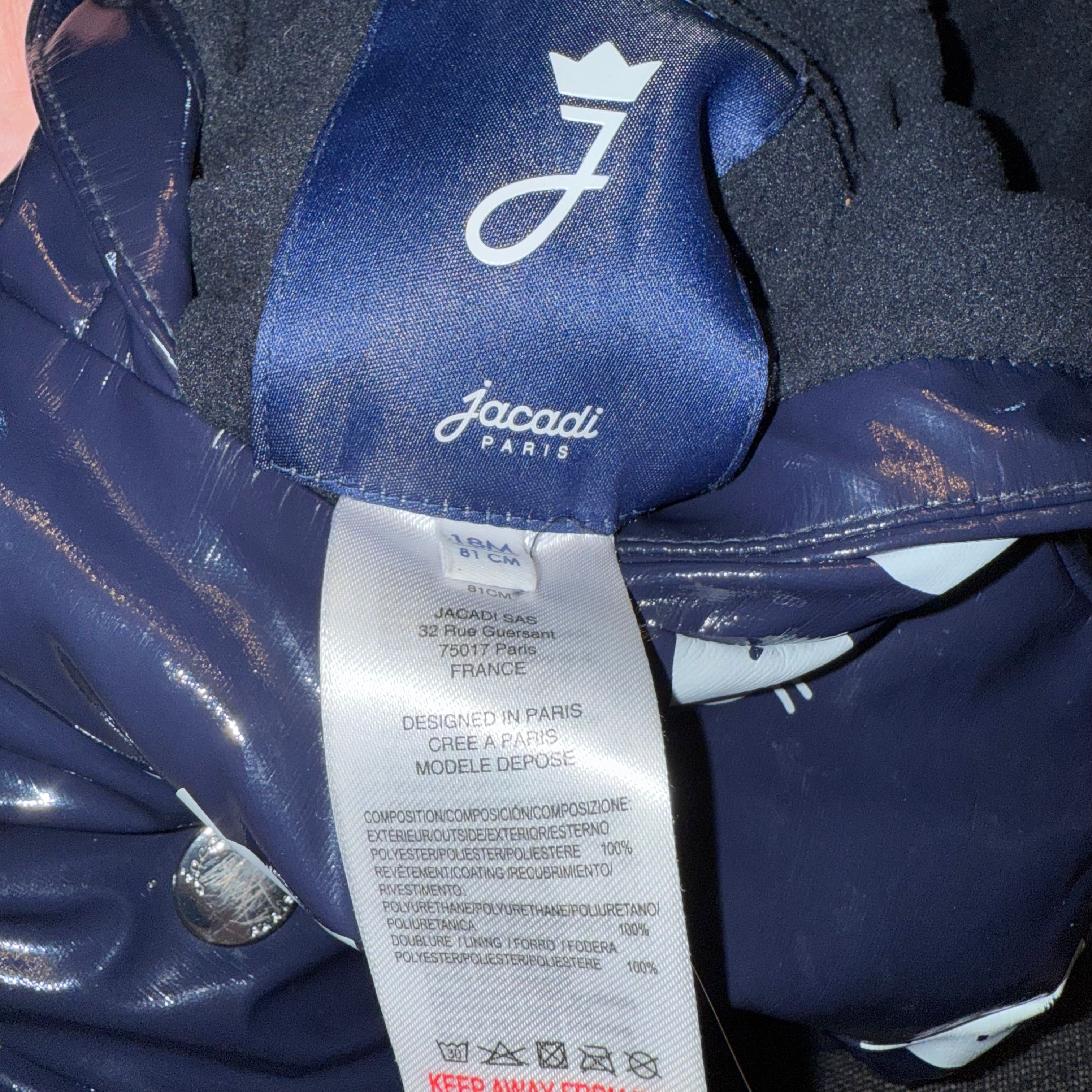 Jacadi Paris 18 month rain coat French designer waterproof jacket