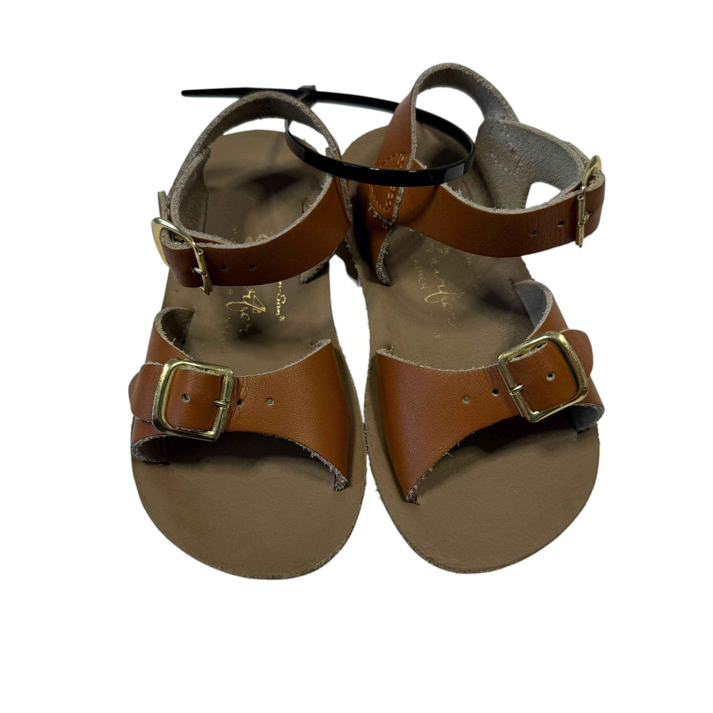Hoy Shoes Sun-San Surfer Kids Leather Sandal - Tan, Size 7 Toddler - Ready Kids Canada